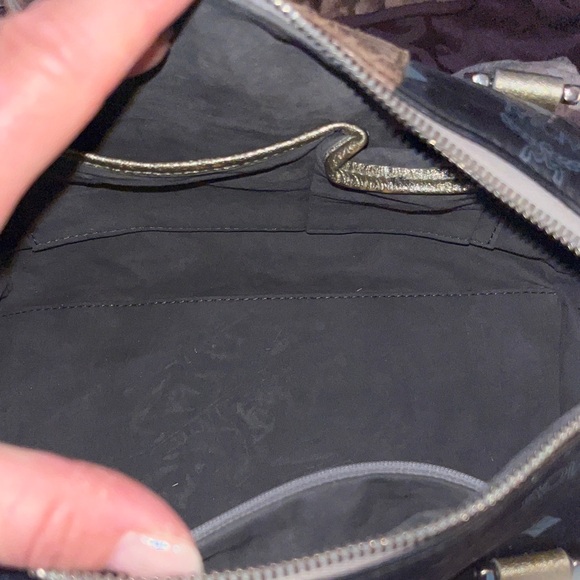 MCM Black and Gold Princess Satchel with Multicolor Accents - Picture 8 of 11